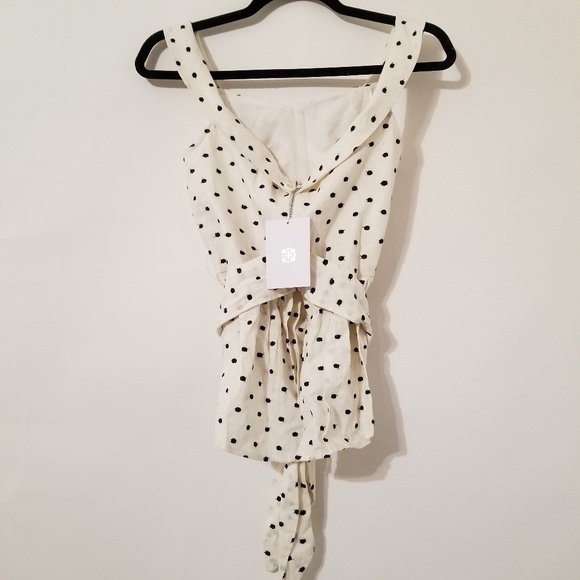 NWT WAYF Capri Cutout Polka Dot Top- S - P13 - Picture 6 of 6